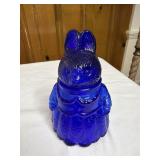 Vintage Cobalt Blue Glass bunny 7'