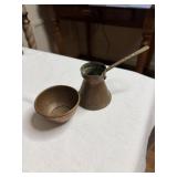 Antique Copper Turkish Coffee Pot & mini copper