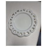 Vintage Hazel Atlas White Milk Glass Open Lace