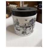 Vintage Milk Glass Container 1960's Christmas