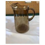Bartlett Collins Indiana Amber Swirl Glass