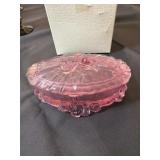 Vintage pink Fenton dish 2ï¿½x5ï¿½
