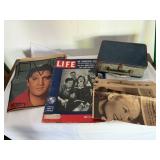 1958 Time Life old newspaper and Vtg lunch box