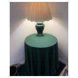 Lamp table and table cloth