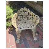 Vintage cast-iron chair outdoor 22x16x26