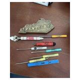 Misc Advertising screw drives & brass Kentucky