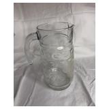 Vintage Glass Water Pitcher Bubble 1960 9ï¿½ tall