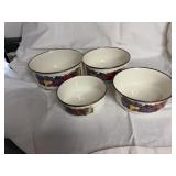 VTG Cornucopia China Fruit Enamel Nesting Mixing