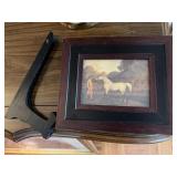 Hunt scene print w/easel 8x10