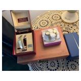 Vintage watches and jewelry box