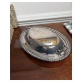 Silver plated dish w/lid
