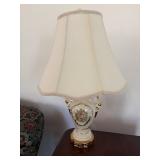 Vintage painted lamp floral 28ï¿½