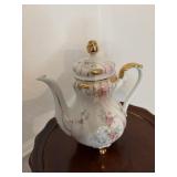 Vintage Lefton China tea pot pink flowers