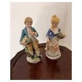 Vintage Porcelain Figurines couple w flowers