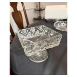 Vintage Westmoreland Crystal Square Compote Candy