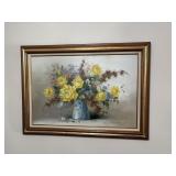 Framed canvas painting 31x43