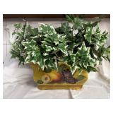 Metal floral tin (6x12) and greenery