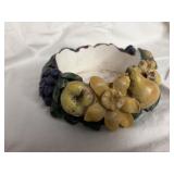 Heavy fruit candle holder 7ï¿½ round
