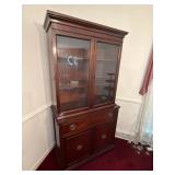 Vintage Mahogany China Cabinet  17x35x69