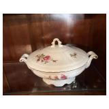L&M Pompadour Rose Covered Bowl Tureen Bond Fine