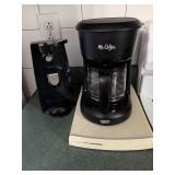 Coffee pot, caddy & can opener