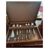 W Roger silver plate flatware in box