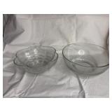 2 Vintage heavy glass bowls