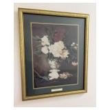 Bunch of white peonies framed print 18x22