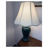 Green Ginger jar lamp w/shade