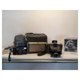 Vintage cameras and cases
