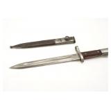 UNKNOWN 8 mm. Mauser M1893 and M1 bayonet w scabba