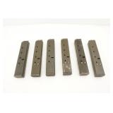 Lot of 6 25 Rd Uzi Mags 9mm