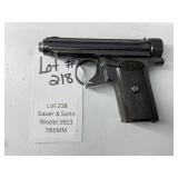 Sauer & Sohn Model 1913 7.65MM