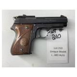 Unique Model L .380 Auto