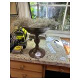 Metal Pedestal Planter