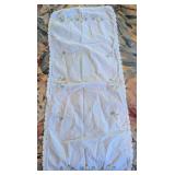 Small Cloth Embroidered Table Runner Flowers