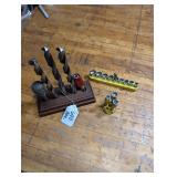 Assorted Large Drill Bits w/ Adapter & Socket Set