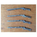 4 Pc Detailed Die Cast Winchester Model 1873 Rifle