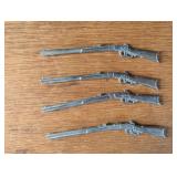 4 Pc Detailed Die Cast Winchester Model 1873 Rifle