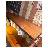 Solid Oak Wood Beveled Shelf w/ Brackets