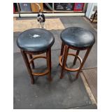 Pair Padded Stools