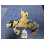 7 Pc. Vintage Miniature German Mice & Bears
