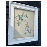Framed Art Floral on Rice Paper