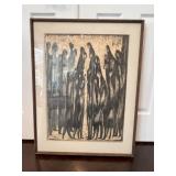 Framed "Where to?" Print or Woodcut