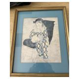 Framed Boy in Blue Picasso Print/Poster