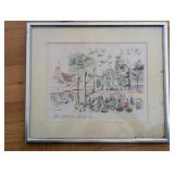 Framed Mid Century Signed Parisian Scene