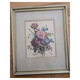 Vintage Framed Art Floral