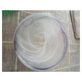 White and Purple Arda Glass Bowl
