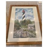 Framed St. Augustine Print Signed Wayne Pimm?