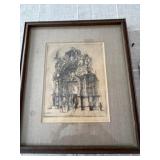 Framed "Malloria" (Ornate Door" Print or Etching